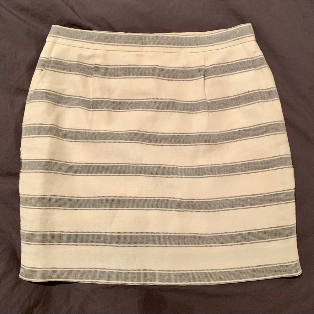 Jcrew stripe linen mini skirt